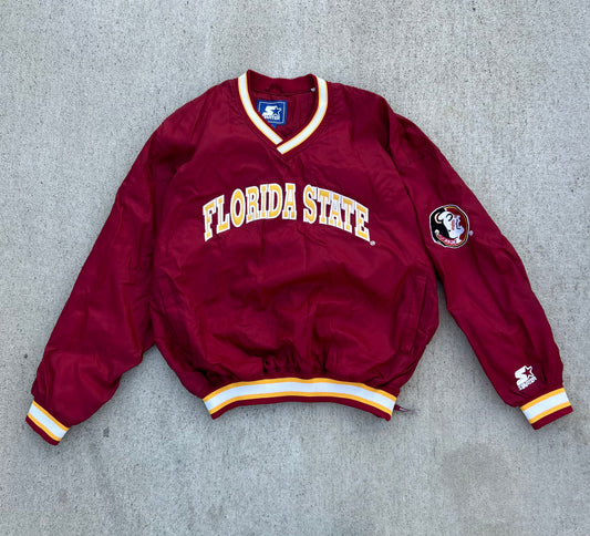 Vintage Starter FLORIDA STATE SEMINOLES Windbreaker Pullover Size XL