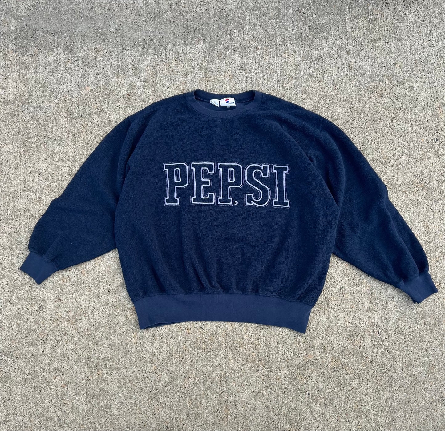 Vintage 90's PEPSI Embroidered Spellout Sweatshirt Size L