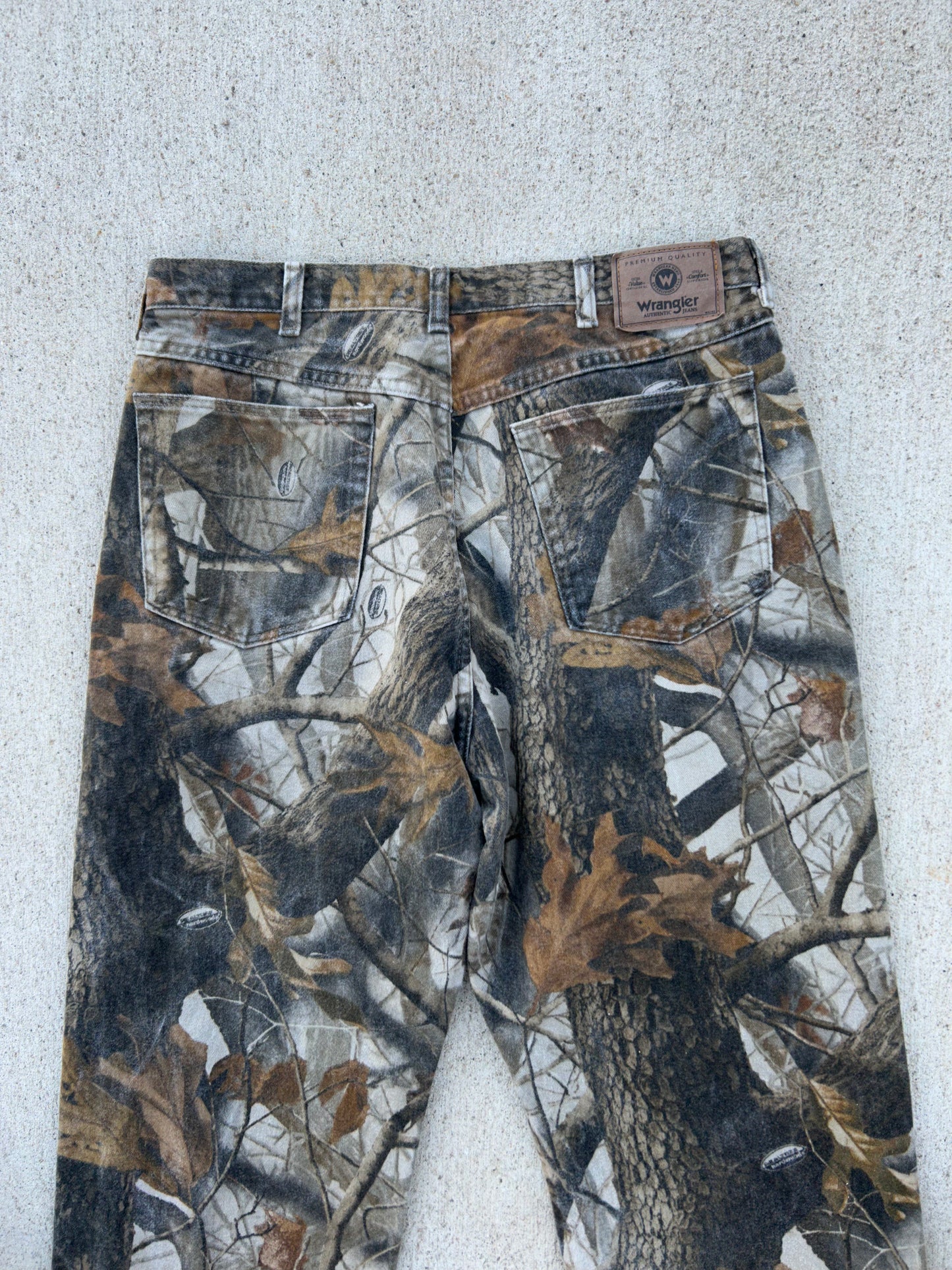 WRANGLER Real Tree Hardwoods Camo Double Knee Pants Size 36x30