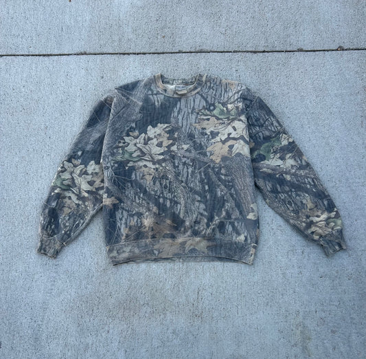 Vintage JERZEES Outdoors Camo Crewneck Sweatshirt Size L