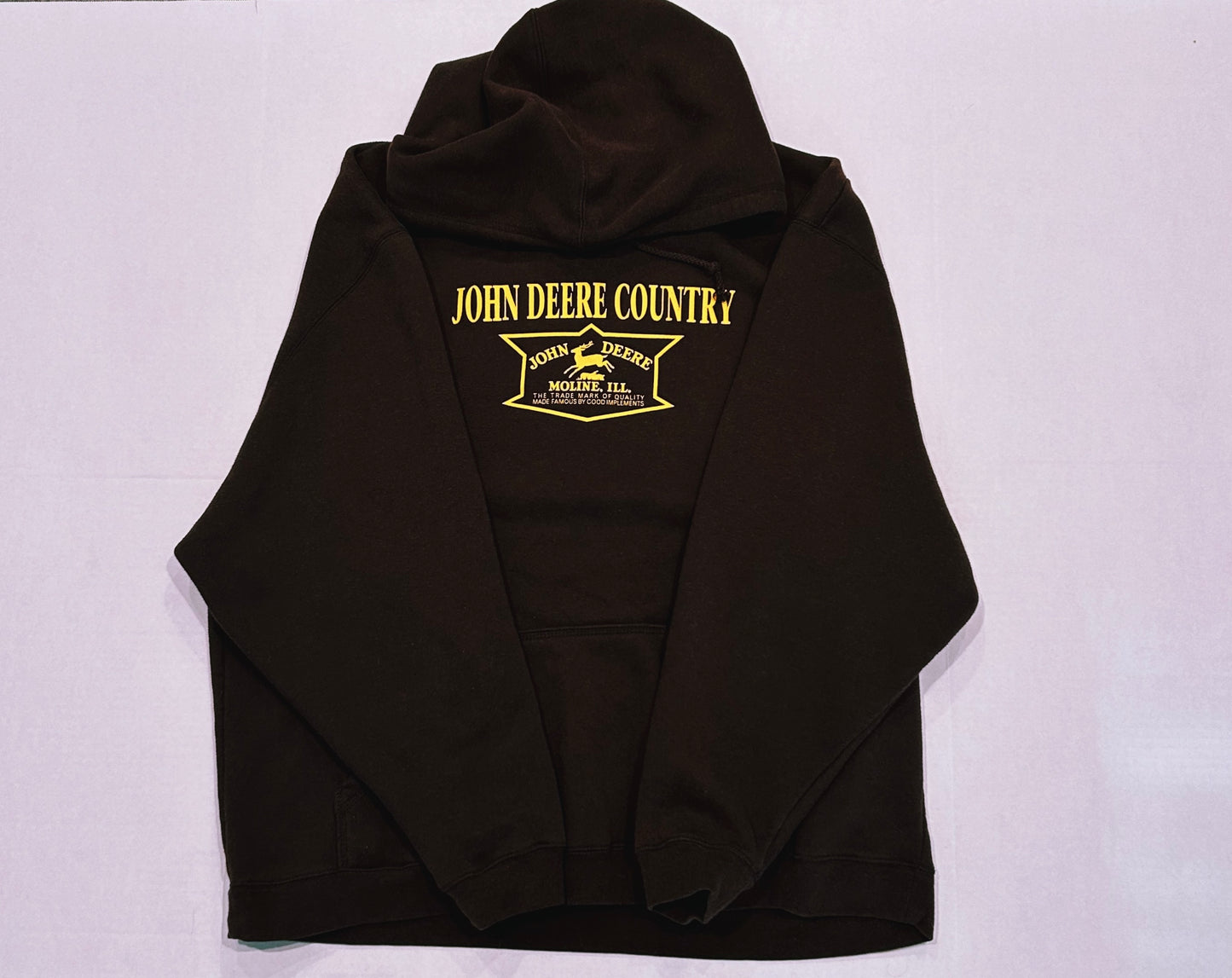 JOHN DEERE Moline Illinois "John Deere Country" Graphic Hoodie Size XL