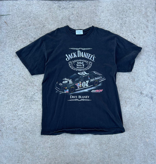 Vintage NASCAR Dave Blaney Jack Daniels Racing Tee Size XL