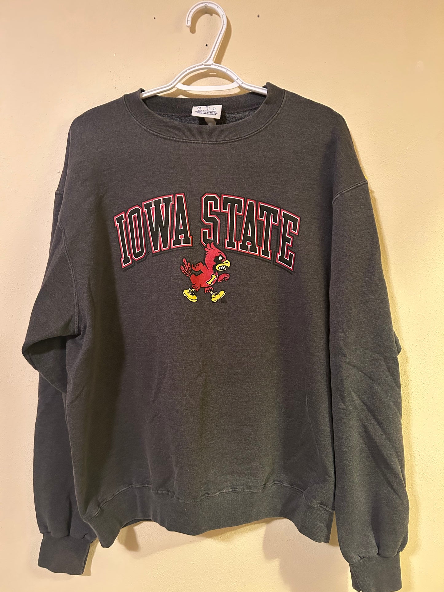 Vintage IOWA STATE CYLCONES Redbird CHAMPION Crewneck Sweatshirt Size L