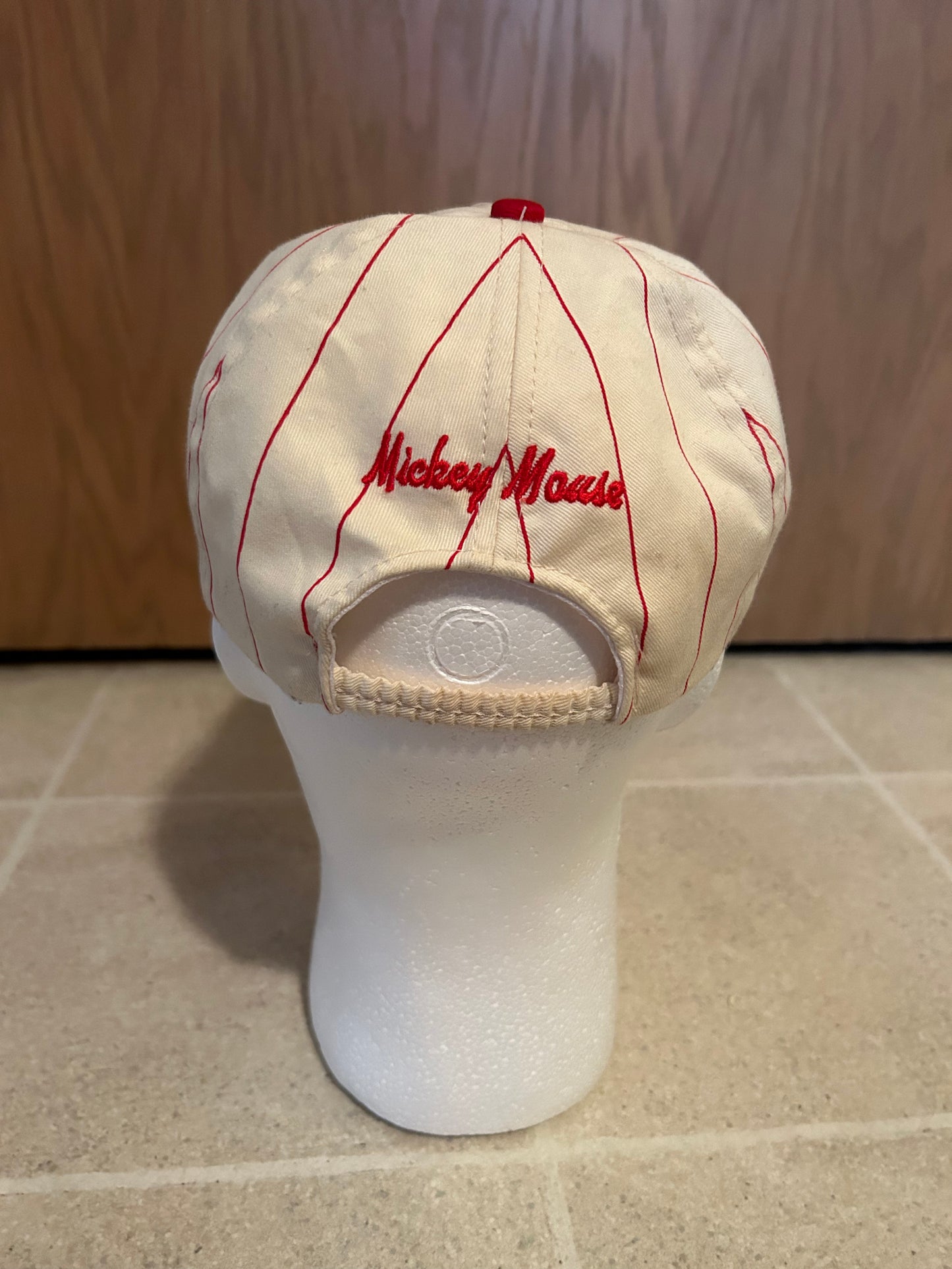 Vintage 90's MICKEY MOUSE Pinstripe Baseball Hat