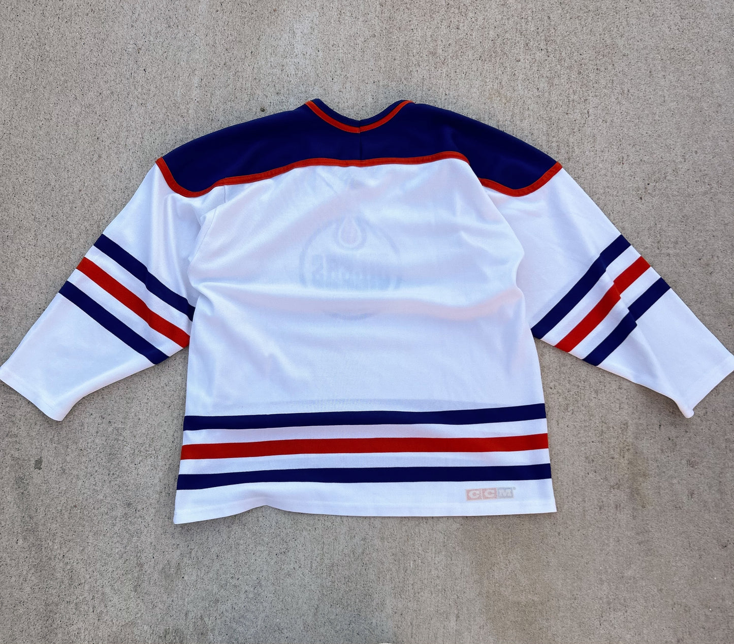 Vintage CCM Edmonton Oilers NHL Home Hockey Jersey Size L