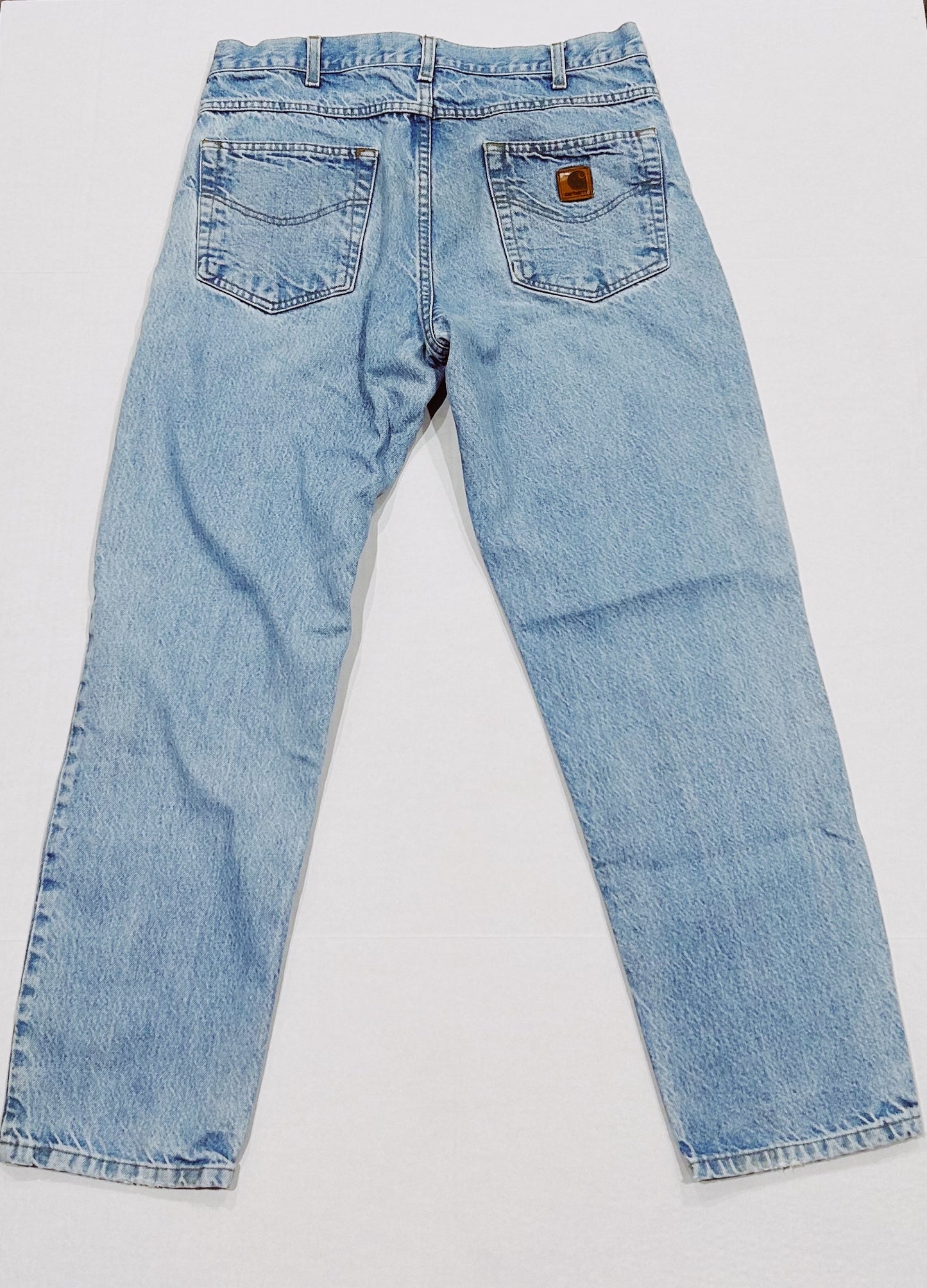 Vintage 90s Men's CARHARTT JEANS Light Blue Wash Denim 34x30