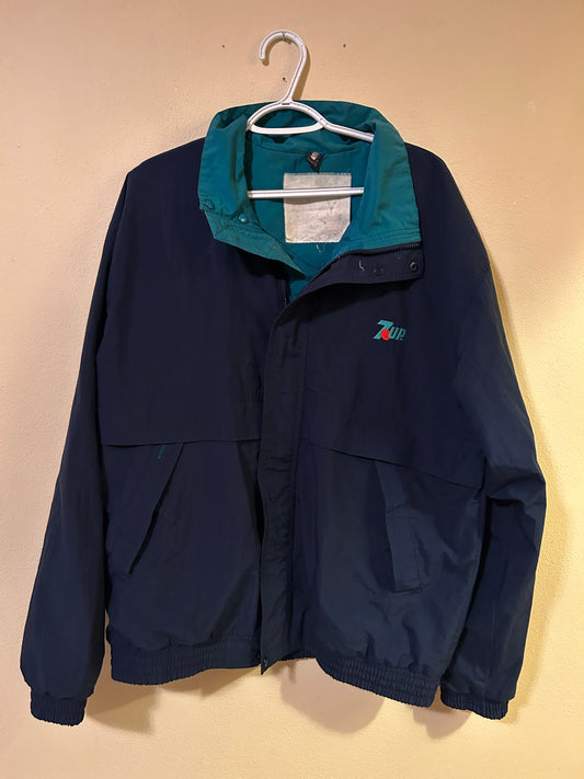 Vintage RARE 7UP Windbreaker Full-Zip Jacket Size L/XL