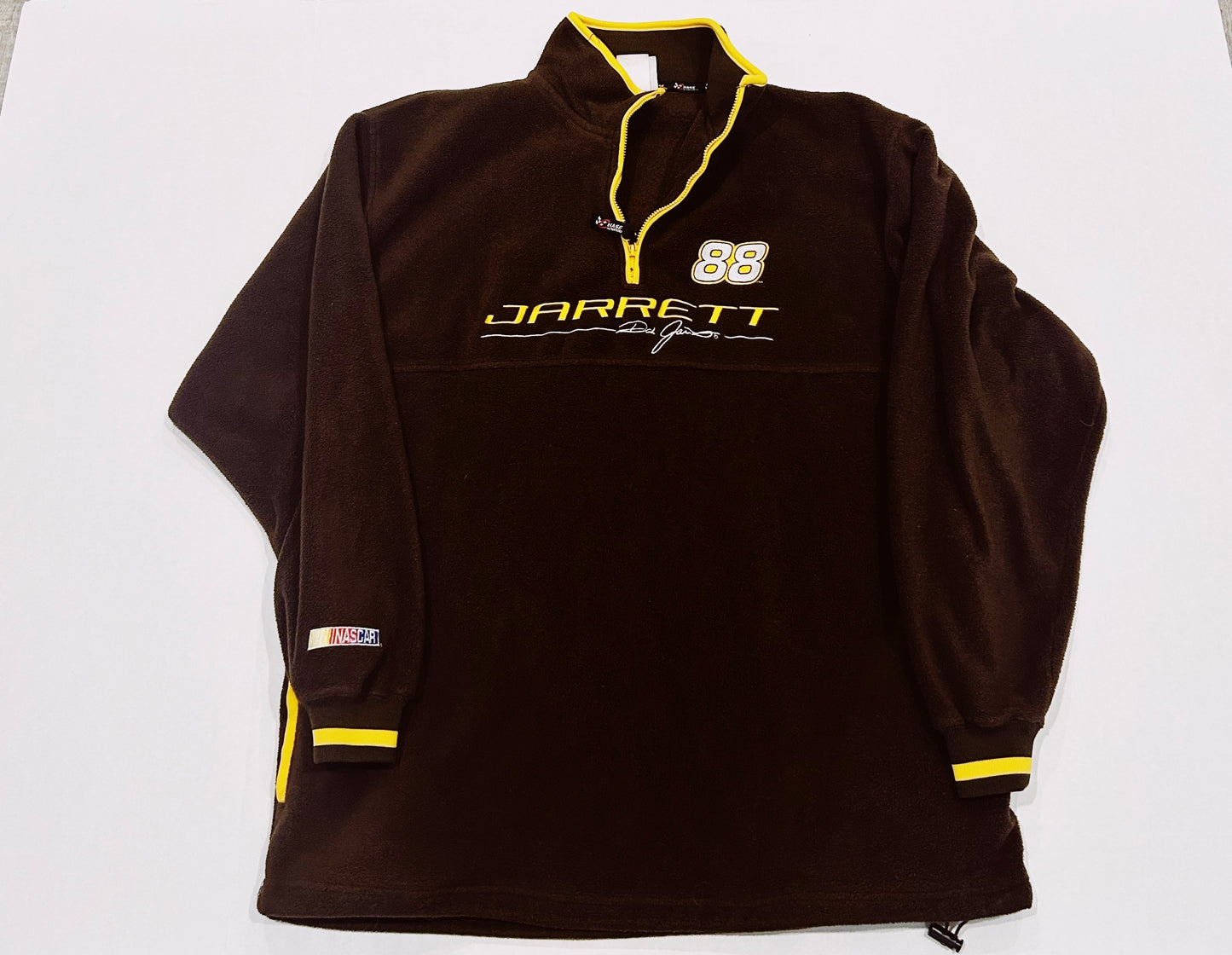 Vintage NASCAR CHASE AUTHENTICS Dale Jarrett Pullover Zip Jacket Fleece Size L