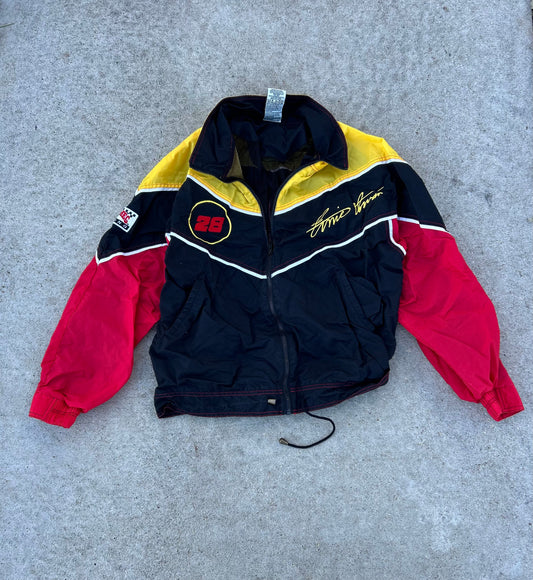 Vintage NASCAR Nutmeg ERNIE IRVAN Windbreaker Zip Size L