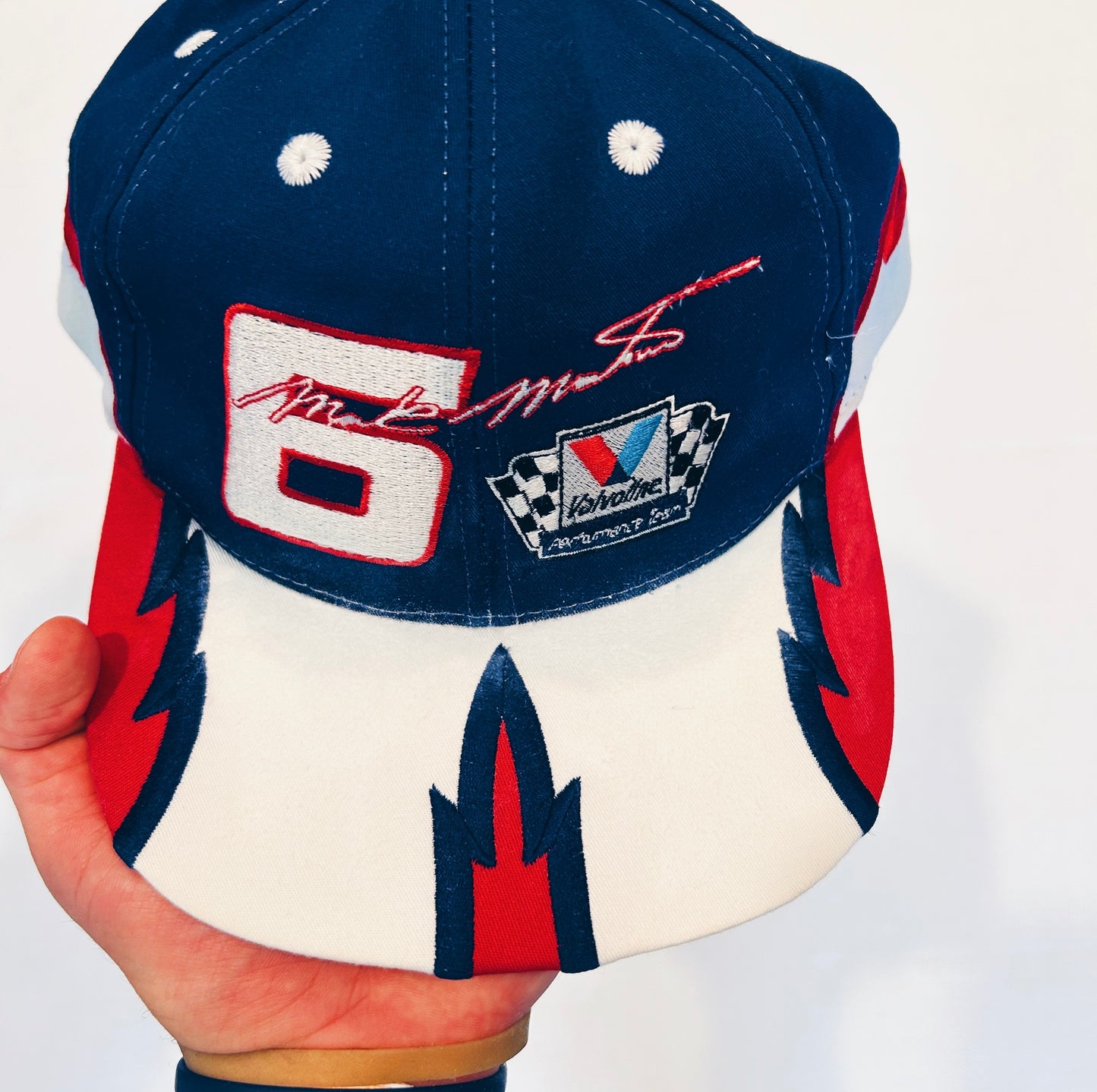 Vintage 90s NASCAR Mark Martin Adjustable Snapback Hat