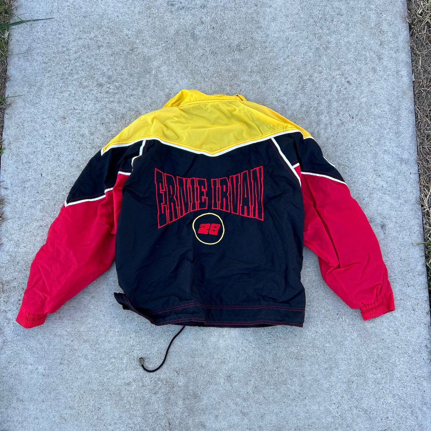 Vintage NASCAR Nutmeg ERNIE IRVAN Windbreaker Zip Size L