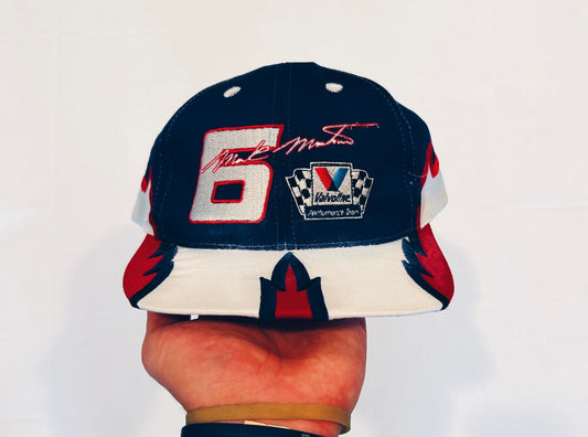 Vintage 90s NASCAR Mark Martin Adjustable Snapback Hat