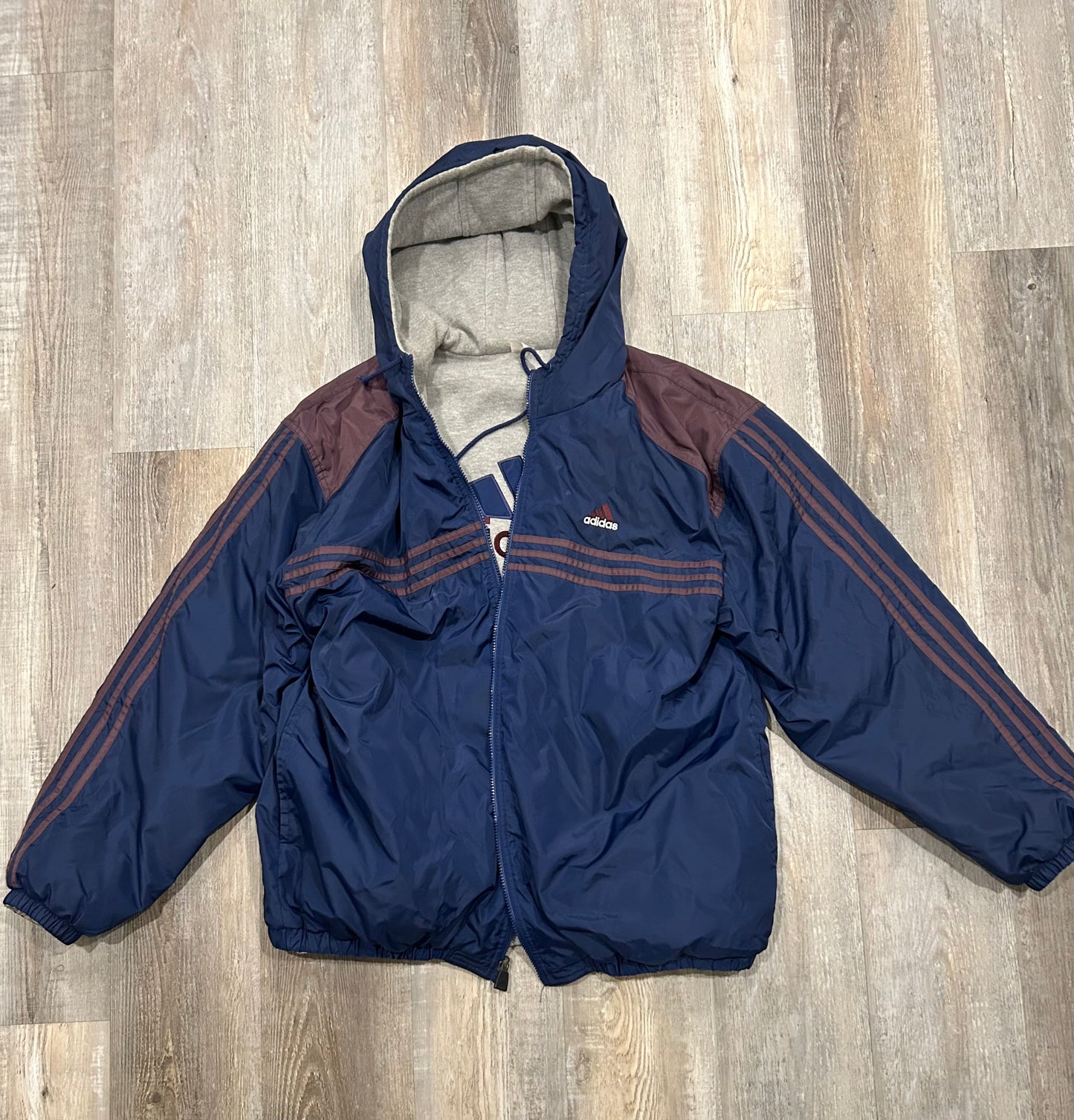 Vintage ADIDAS Reversible Windbreaker Jacket Size XL