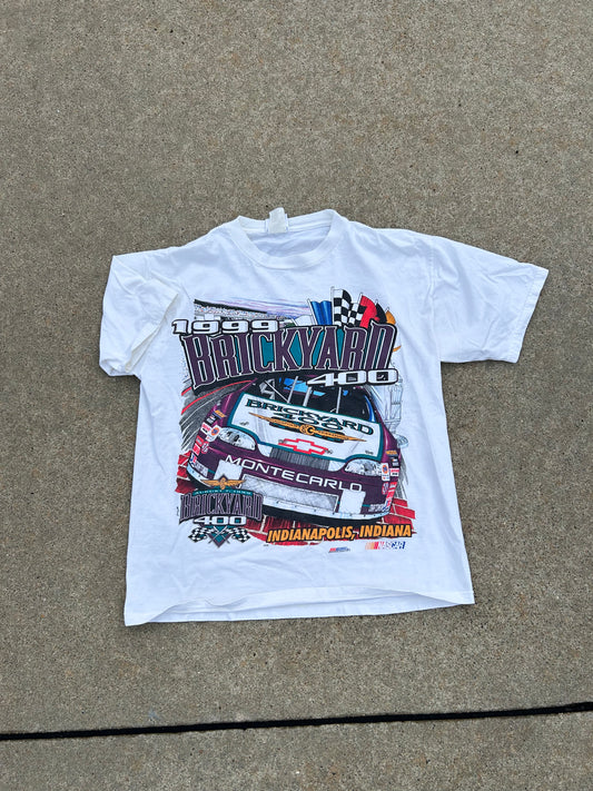 Vintage 1999 NASCAR Brickyard 400 Graphic Tee Size L