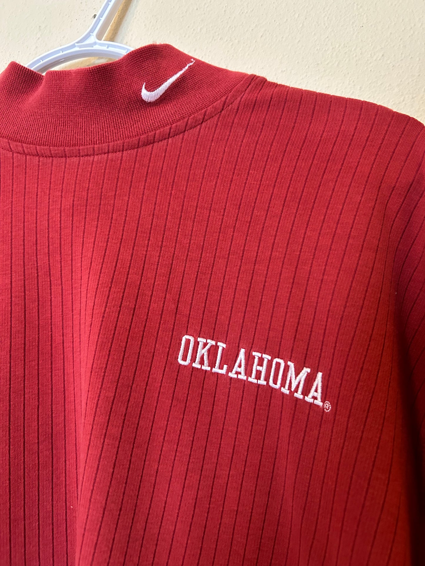 Vintage NIKE OKLAHOMA SOONERS Turtleneck Sweatshirt Pullover Size L