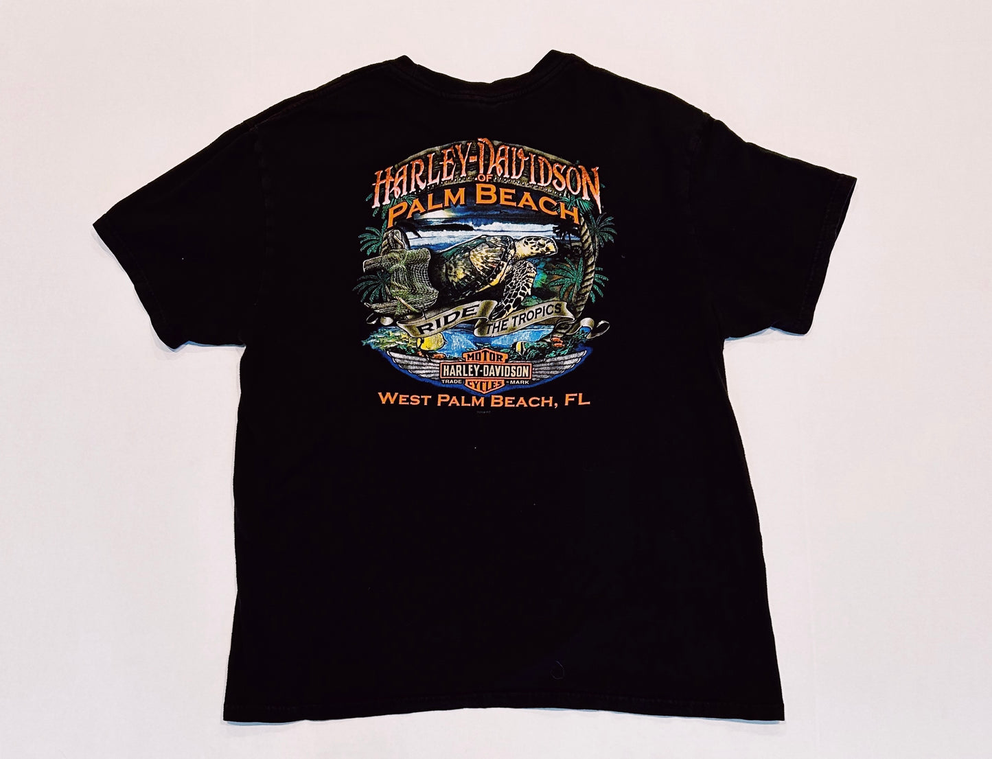 2013 HARLEY DAVIDSON West Palm Beach Florida Sea Turtle Graphic Tee Size XL