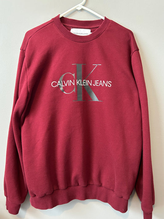 CALVIN KLEIN Jeans Monogram Crewneck Sweatshirt Size XL