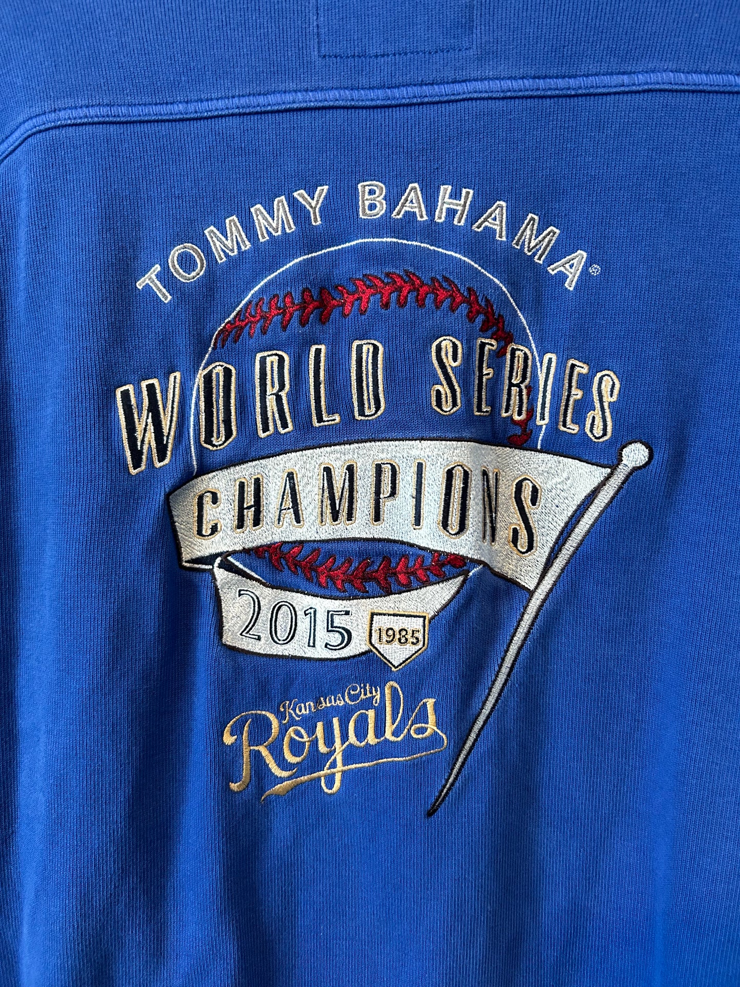 2015 TOMMY BAHAMA MLB Kansas City Royals World Series Champs 1/4 Zip